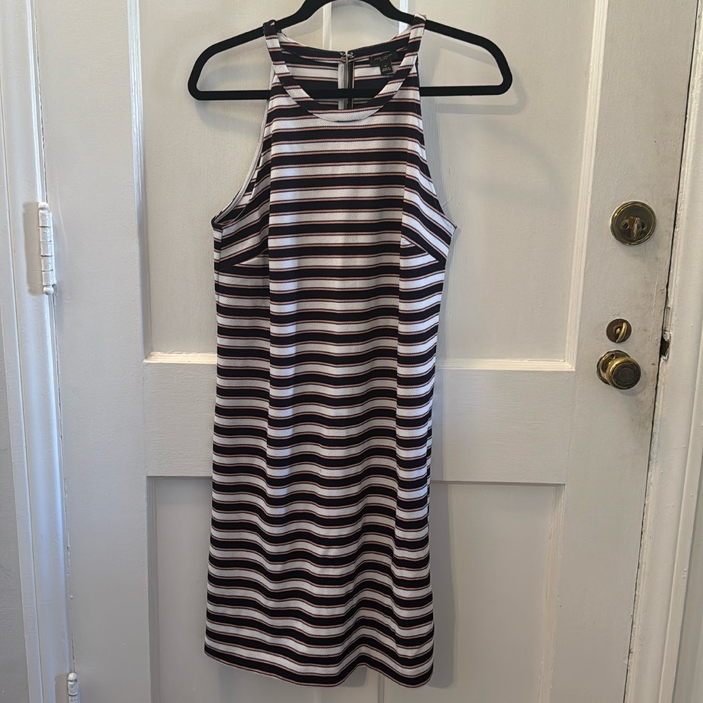 Ann Taylor Striped Sleeveless Dress - Halter Style - NWT - Size 12